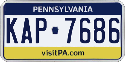 PA license plate KAP7686