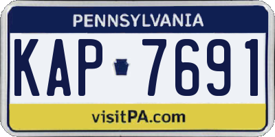 PA license plate KAP7691
