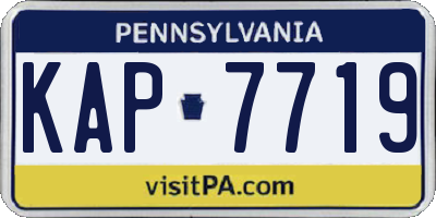 PA license plate KAP7719