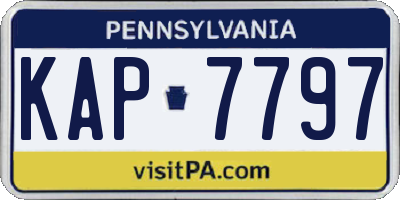 PA license plate KAP7797