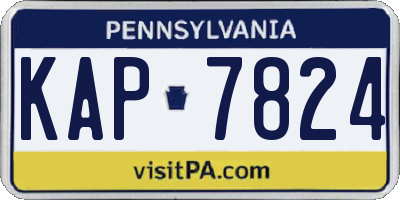 PA license plate KAP7824