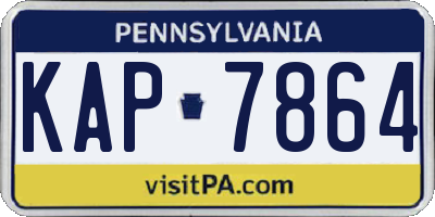 PA license plate KAP7864