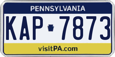 PA license plate KAP7873
