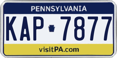 PA license plate KAP7877