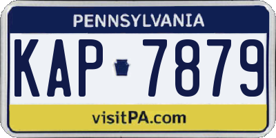 PA license plate KAP7879