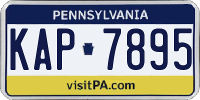 PA license plate KAP7895