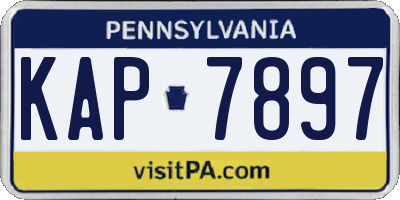 PA license plate KAP7897