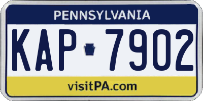 PA license plate KAP7902