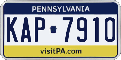 PA license plate KAP7910