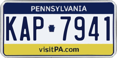 PA license plate KAP7941