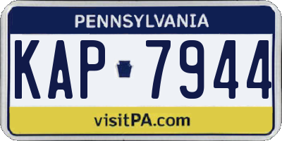 PA license plate KAP7944
