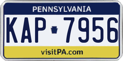 PA license plate KAP7956