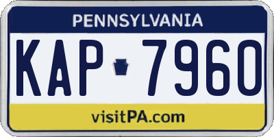 PA license plate KAP7960