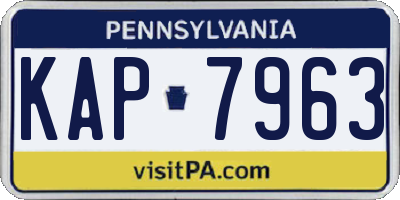 PA license plate KAP7963