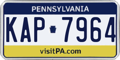 PA license plate KAP7964