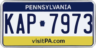 PA license plate KAP7973