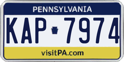 PA license plate KAP7974