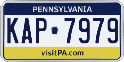 PA license plate KAP7979