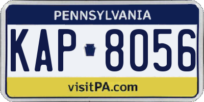 PA license plate KAP8056