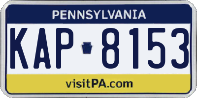 PA license plate KAP8153