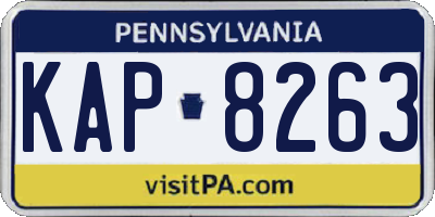 PA license plate KAP8263
