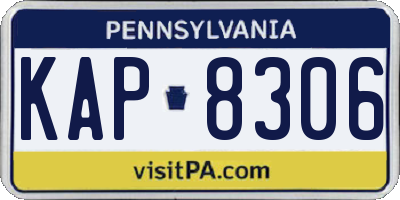 PA license plate KAP8306