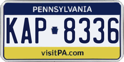 PA license plate KAP8336