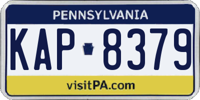 PA license plate KAP8379