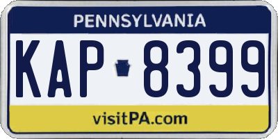 PA license plate KAP8399