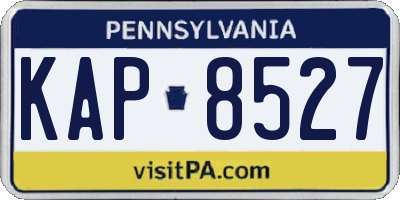 PA license plate KAP8527