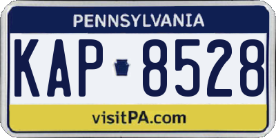 PA license plate KAP8528