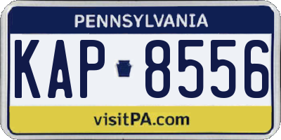 PA license plate KAP8556