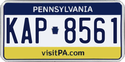 PA license plate KAP8561