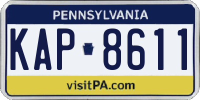 PA license plate KAP8611