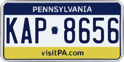 PA license plate KAP8656