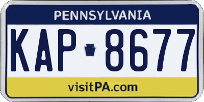 PA license plate KAP8677