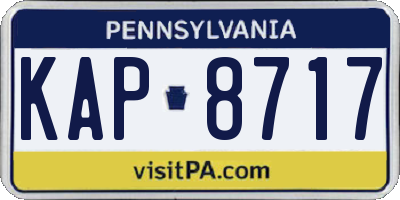 PA license plate KAP8717