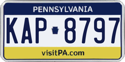 PA license plate KAP8797