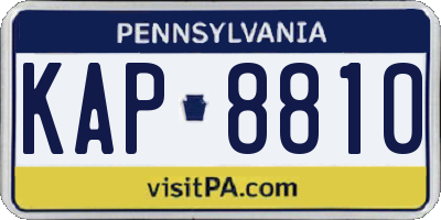 PA license plate KAP8810