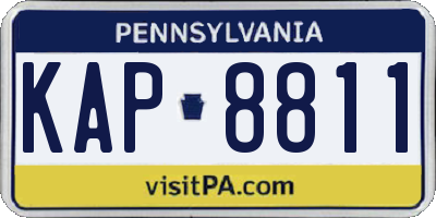 PA license plate KAP8811