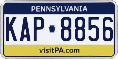 PA license plate KAP8856