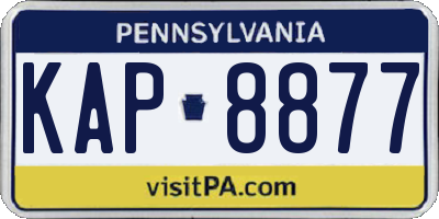 PA license plate KAP8877
