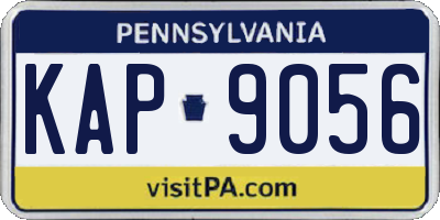 PA license plate KAP9056