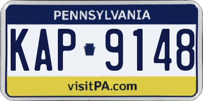 PA license plate KAP9148