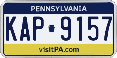 PA license plate KAP9157