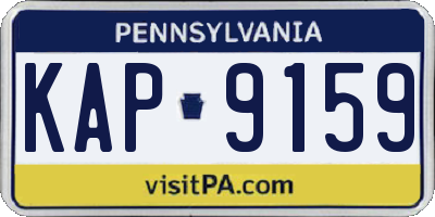 PA license plate KAP9159