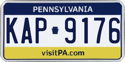 PA license plate KAP9176