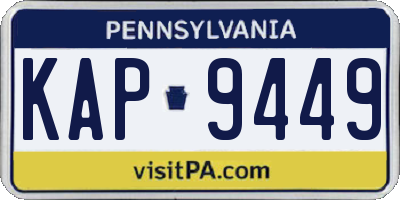 PA license plate KAP9449