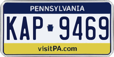 PA license plate KAP9469