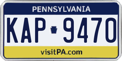 PA license plate KAP9470